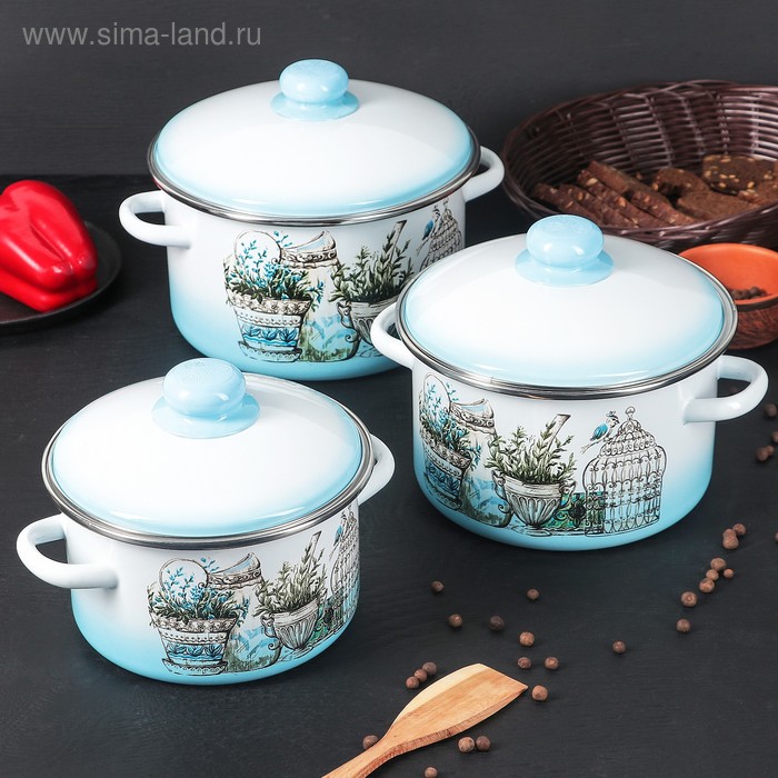 Набор кастрюль «Прованс»: 2 л, 3 л, 4 л
Набор кастрюль «Прованс»: 2 л, 3 л, 4 л