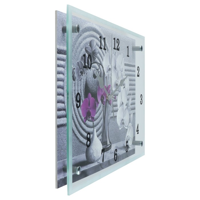 фото Часы настенные, серия: цветы, "композиция из орхидеи", 25х35 см сюжет