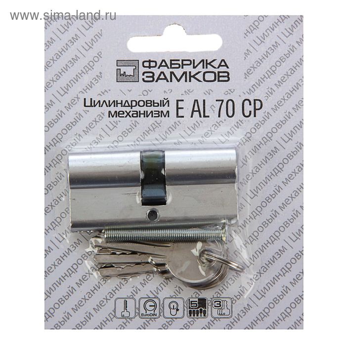 Цилиндровый механизм E AL 70 CP, цвет хром
Цилиндровый механизм E AL 70 CP, цвет хром