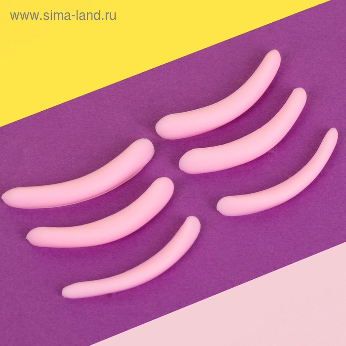 фото Набор валиков для биозавивки и ламинирования ресниц, размер s, m, l, 6 шт, цвет розовый queen fair