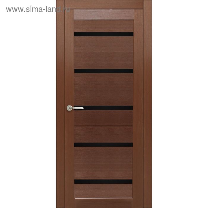 Дверное полотно остекленное Аврора Каштан, черный лакобель 2000х900 
Дверное полотно остекленное Аврора Каштан, черный лакобель 2000х900