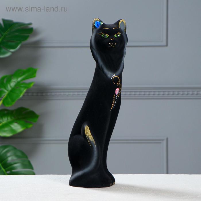 Копилка "Фея", покрытие флок, чёрная, 42 см