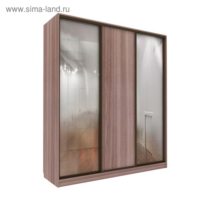 Шкаф-купе Практичный 2 зеркала Ясень Шимо Темный
Шкаф-купе Практичный 2 зеркала Ясень Шимо Темный
