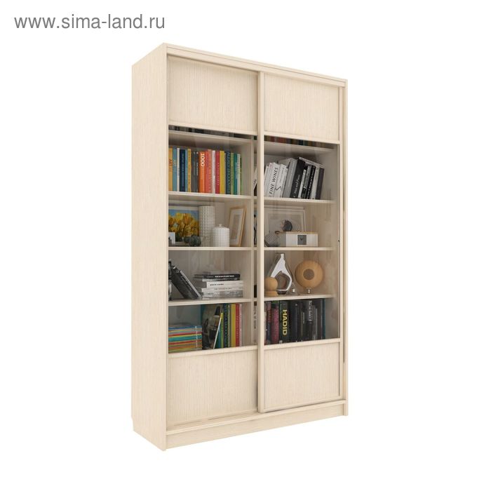 Библиотека-купе Вместительная 2 стекло+ЛДСП Венге Светлый
Библиотека-купе Вместительная 2 стекло+ЛДСП Венге Светлый