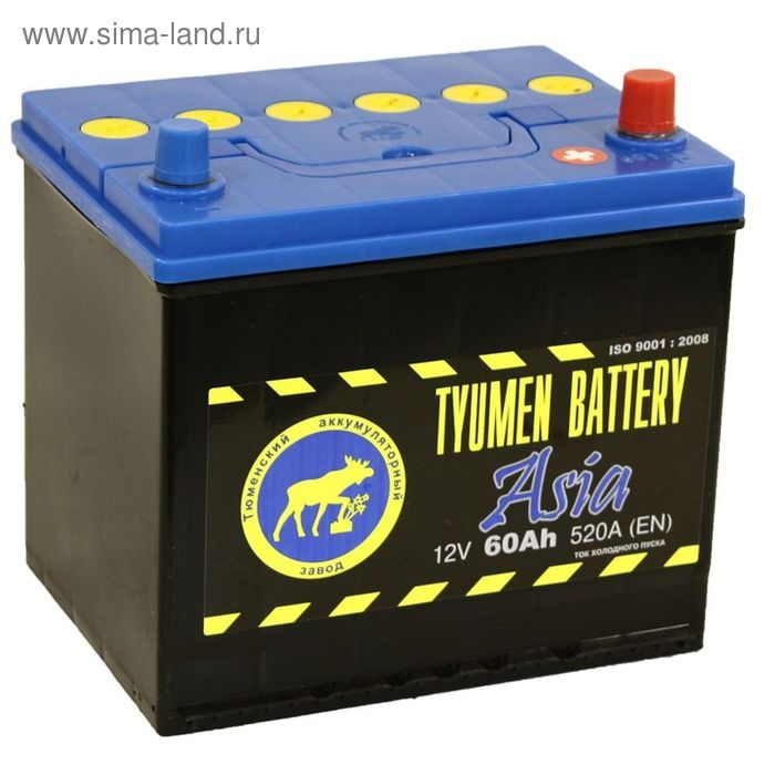 фото Аккумуляторная батарея тюмень 60 ач, обратная полярность 6ст-60l, азия tyumen battery