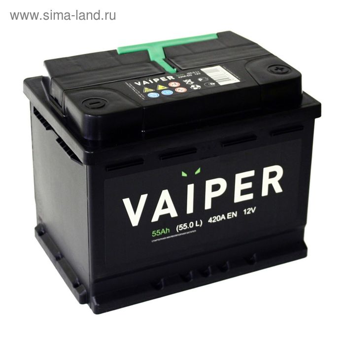 Аккумуляторная батарея Vaiper 55 Ач, обратная полярность 6СТ-55.0
Аккумуляторная батарея Vaiper 55 Ач, обратная полярность 6СТ-55.0