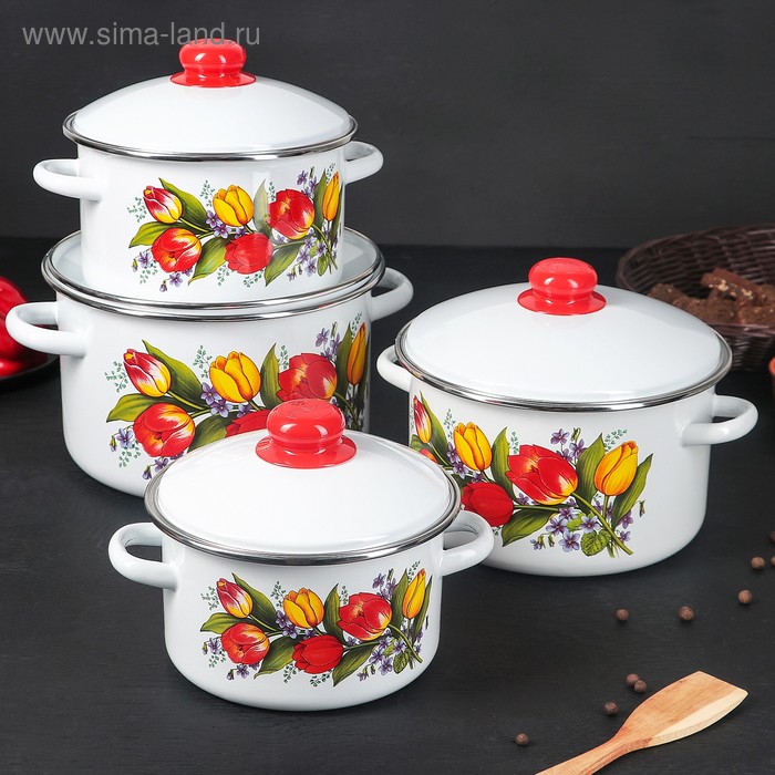 Набор кастрюль «Весенний букет», 4 шт: 2 л, 3 л, 4 л, 5,5 л
Набор кастрюль «Весенний букет», 4 шт: 2 л, 3 л, 4 л, 5,5 л