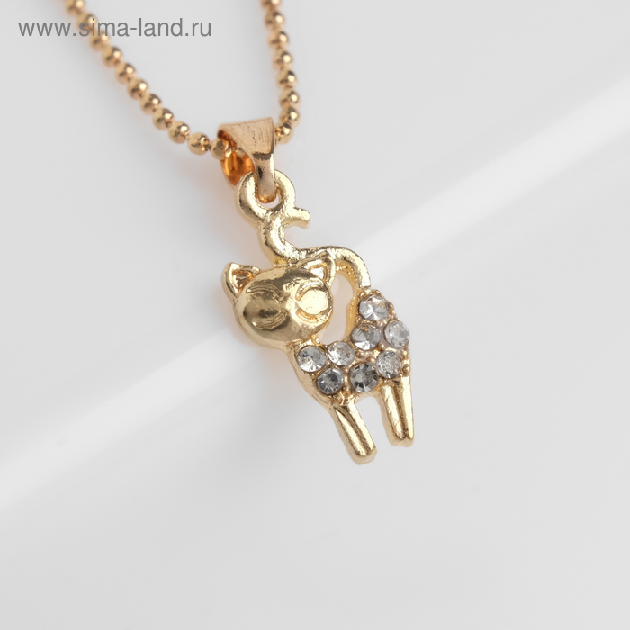 Кулон "Кошечка" игривая, цвет белый в золоте, 45см
Кулон "Кошечка" игривая, цвет белый в золоте, 45см