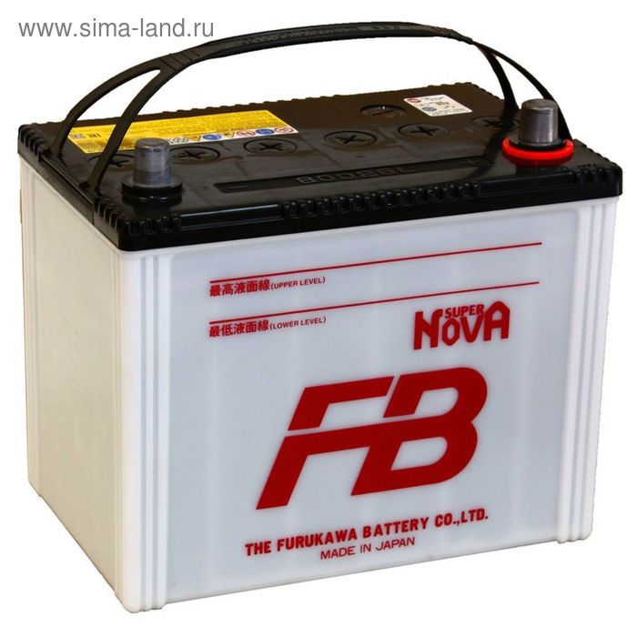 фото Аккумуляторная батарея fb super nova 68 ач, обратная полярность 80d26l furukawa battery