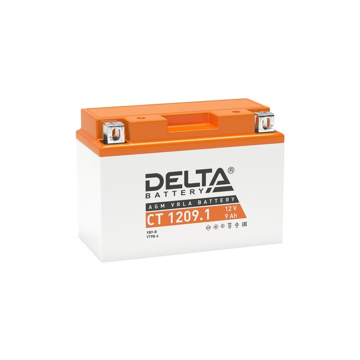фото Аккумуляторная батарея delta ст1209.1 (yt9b-bs)12v, 9 ач прямая(+ -)