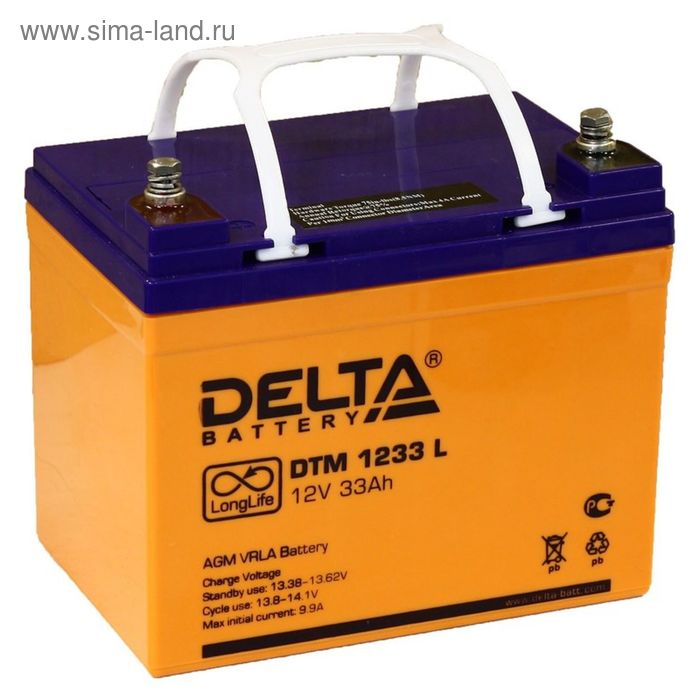 фото Аккумуляторная батарея delta 33 ач 12 вольт dtm 1233