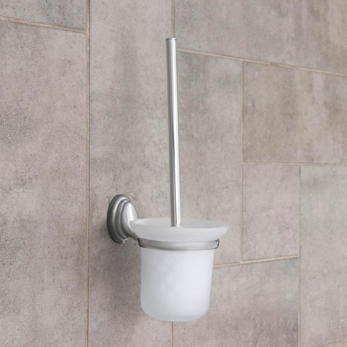 Ёршик для унитаза настенный «Шарм», с подставкой, 15×12×37 см, цвет хром
Ёршик для унитаза настенный «Шарм», с подставкой, 15×12×37 см, цвет хром