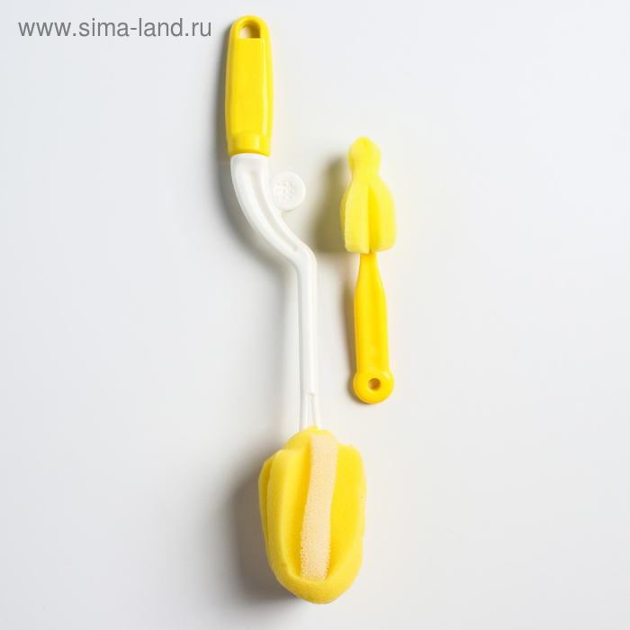 Набор ёршиков для бутылочек и сосок, с губкой, 2 предмета, цвета МИКС
Набор ёршиков для бутылочек и сосок, с губкой, 2 предмета, цвета МИКС