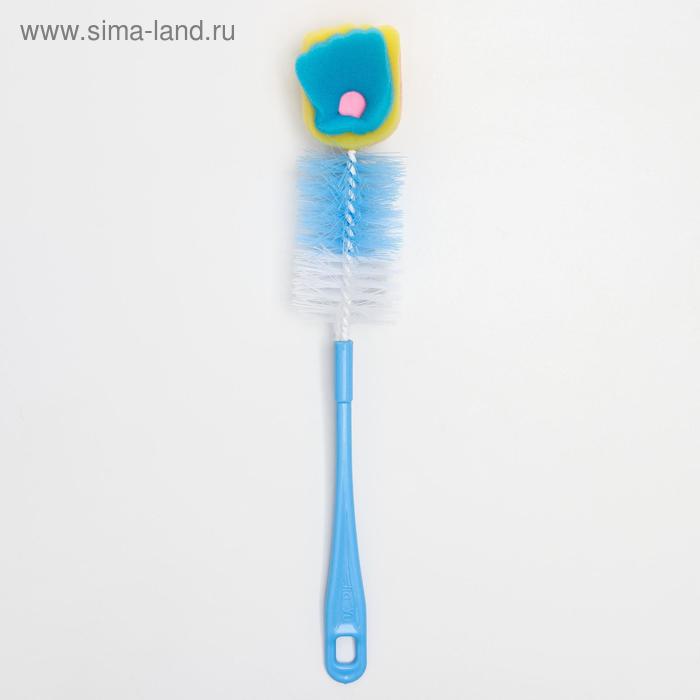 Ёршик для бутылочек с губкой, цвета МИКС
Ёршик для бутылочек с губкой, цвета МИКС