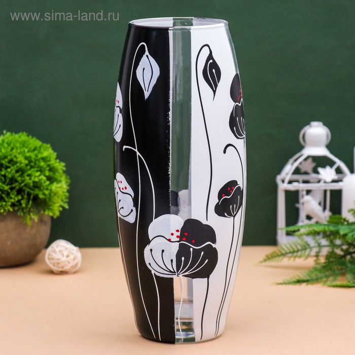 Ваза "Чёрно-белые цветы" 7,5х11х25 см
Ваза "Чёрно-белые цветы" 7,5х11х25 см