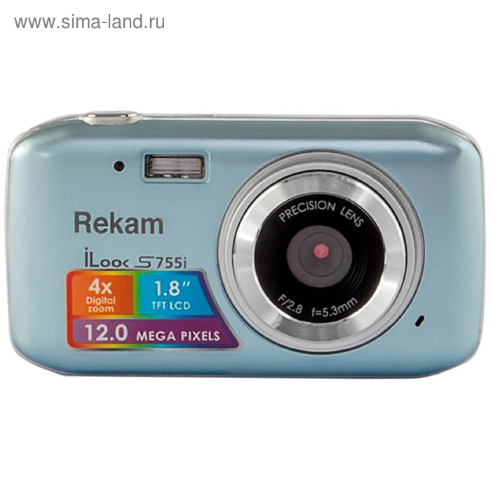 Цифровая камера Rekam iLook S755i Серый металлик
Цифровая камера Rekam iLook S755i Серый металлик