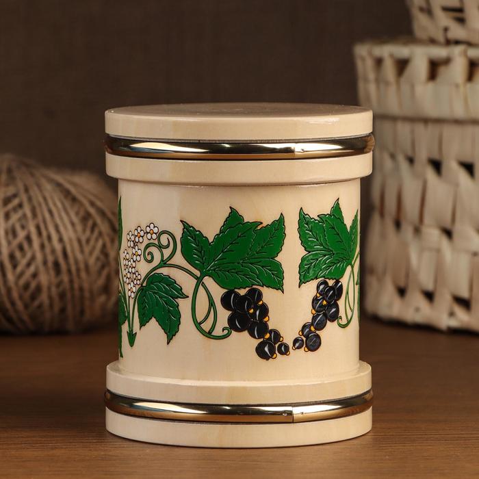 Бочонок расписной для мёда и сыпучих продуктов c обручами 300 г.
Бочонок расписной для мёда и сыпучих продуктов c обручами 300 г.