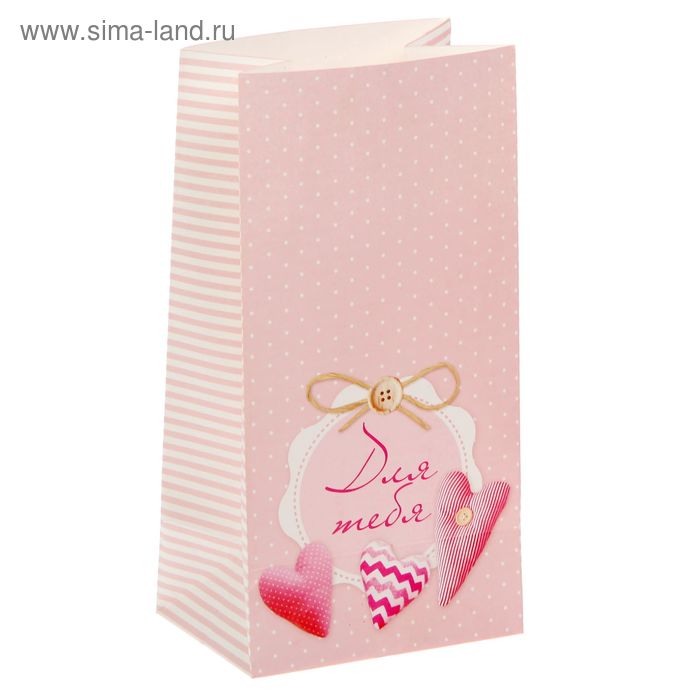 Пакет подарочный без ручек "Для тебя",10 х19.5 х7 см
Пакет подарочный без ручек "Для тебя",10 х19.5 х7 см