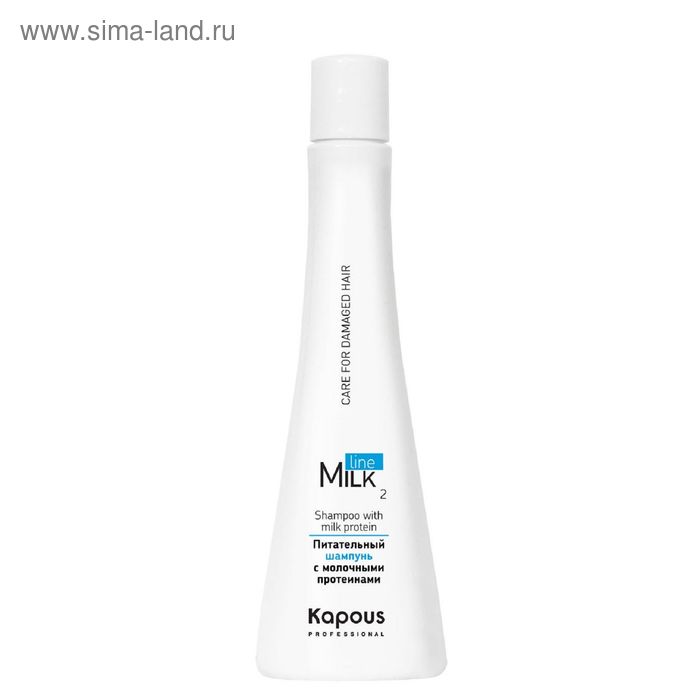 фото Питательный шампунь для волос kapous milk line, с молочными протеинами, 250 мл