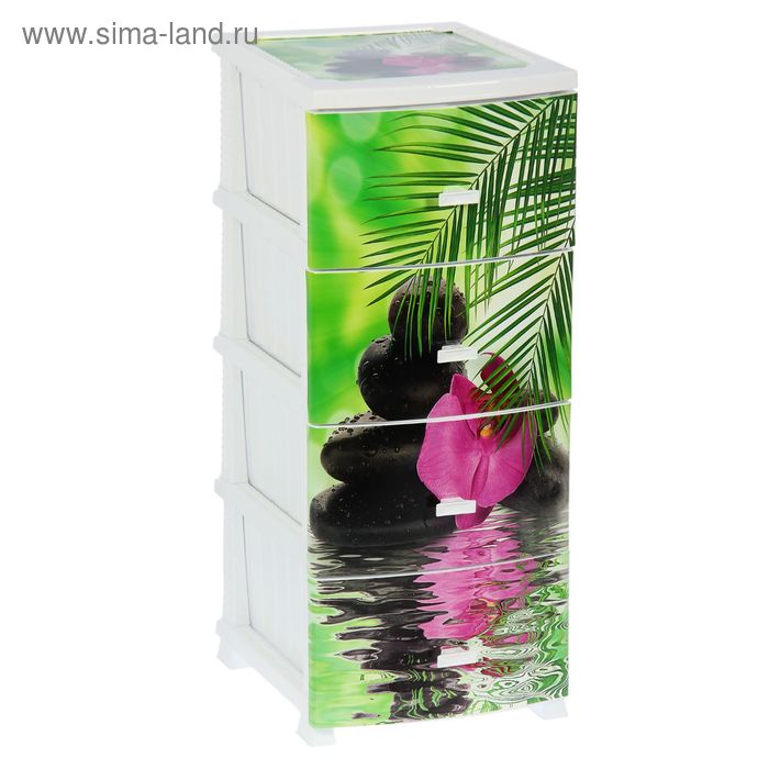 Комод 4-х секционный «Декор. Орхидея», цвет белый
Комод 4-х секционный «Декор. Орхидея», цвет белый