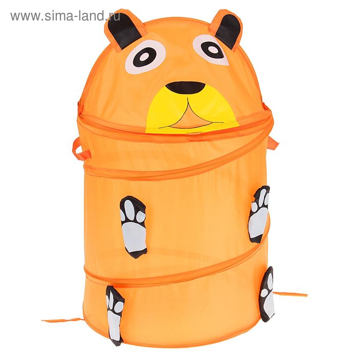 фото Корзина для игрушек «собачка» с ручками и крышкой