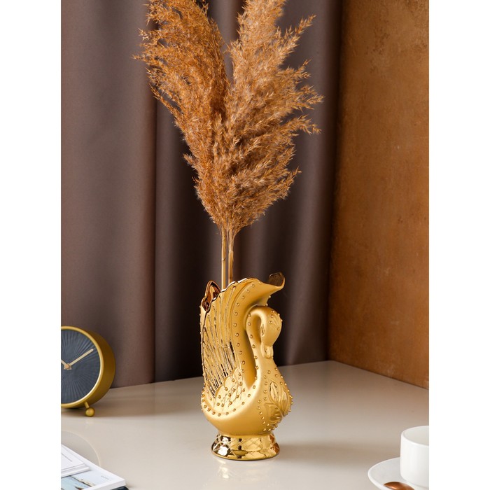 Ваза керамическая "Лебедь", настольная, золотистая, 23 см
Ваза керамическая "Лебедь", настольная, золотистая, 23 см