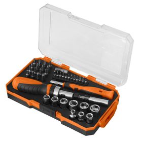Набор отверток-держателей с битами и торцевыми головками Кратон Complect SSK-03, 41 пр.
Набор отверток-держателей с битами и торцевыми головками Кратон Complect SSK-03, 41 пр.