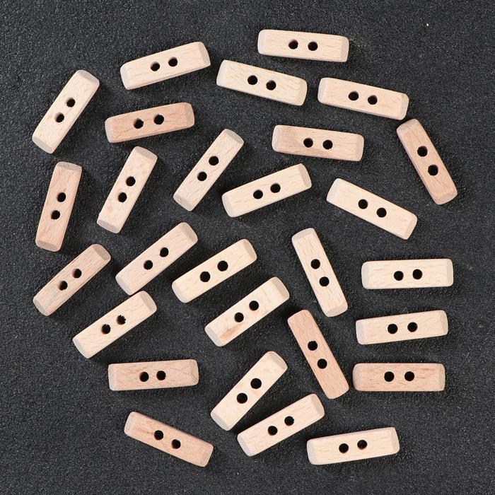 Пуговица с двумя отверстиями, прямоугольная 
Пуговица с двумя отверстиями, прямоугольная