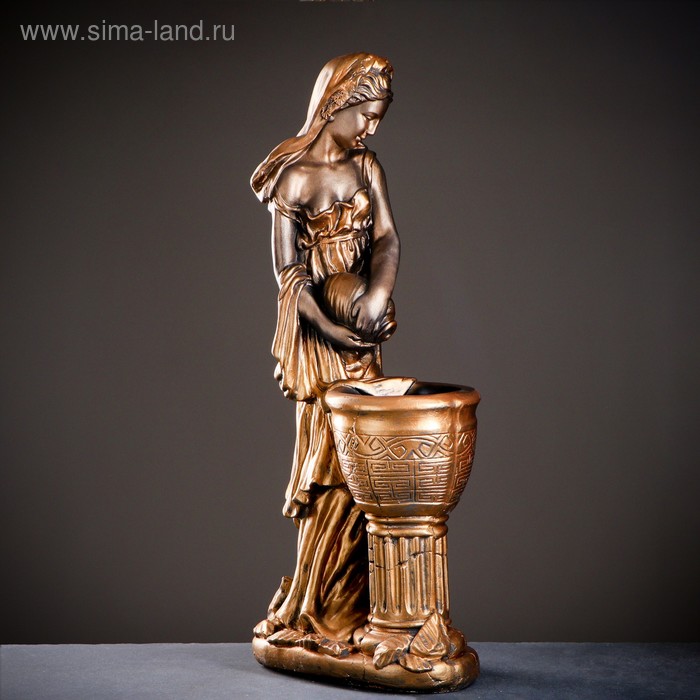 Фигура с кашпо "Офелия с кувшином", черное золото, 1,4л/ 83см
Фигура с кашпо "Офелия с кувшином", черное золото, 1,4л/ 83см