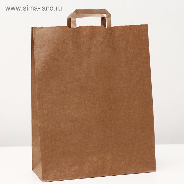 Пакет крафт, плоская ручка 36 х 15 х 45 см
Пакет крафт, плоская ручка 36 х 15 х 45 см