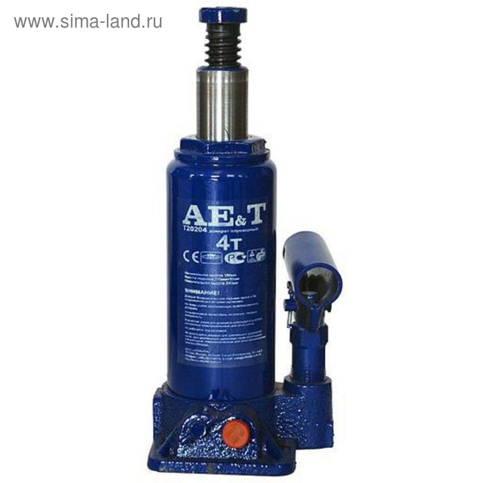 Домкрат бутылочный "AE T", 4 т, T20204,
Домкрат бутылочный "AE T", 4 т, T20204,