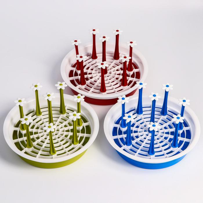 Сушилка для 8 детских бутылочек, цвета МИКС 
Сушилка для 8 детских бутылочек, цвета МИКС