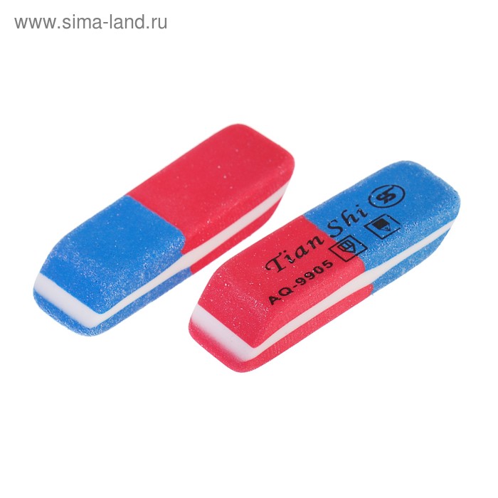 Ластик комбинированный Tian Shi, малый, красный/синий
Ластик комбинированный Tian Shi, малый, красный/синий