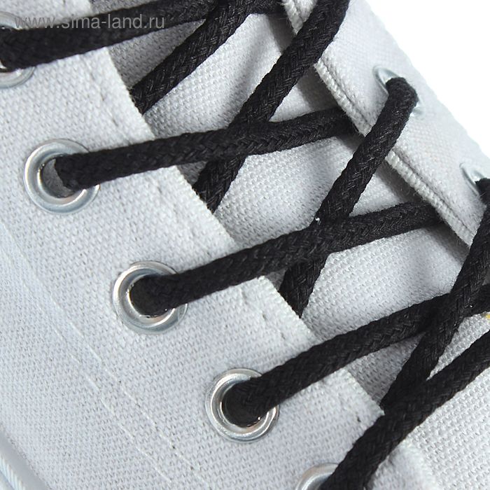 фото Шнурки для обуви круглые, d=4мм, 60см, цвет чёрный braus