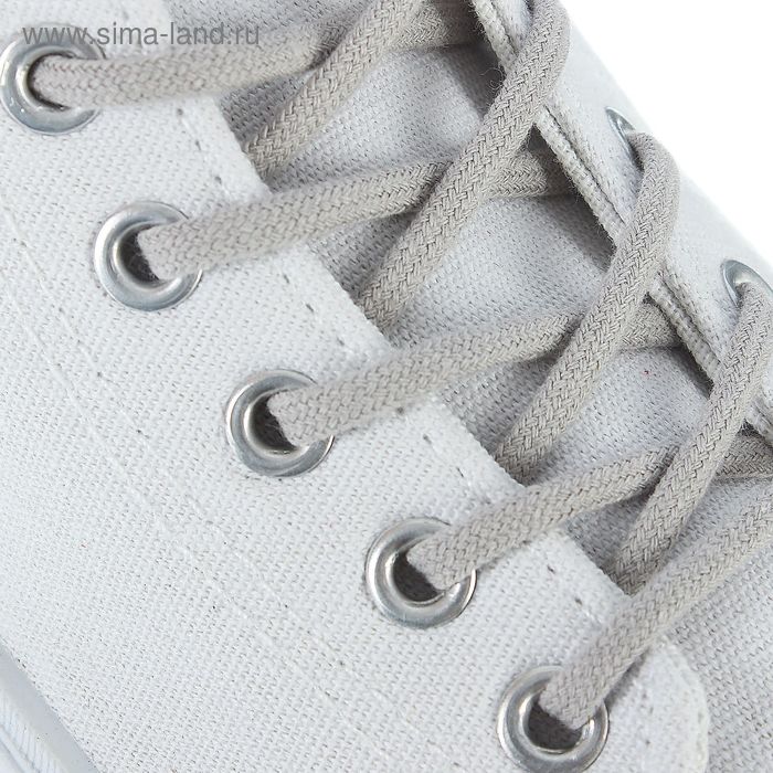 фото Шнурки для обуви круглые, d=3мм, 60см, цвет серый braus