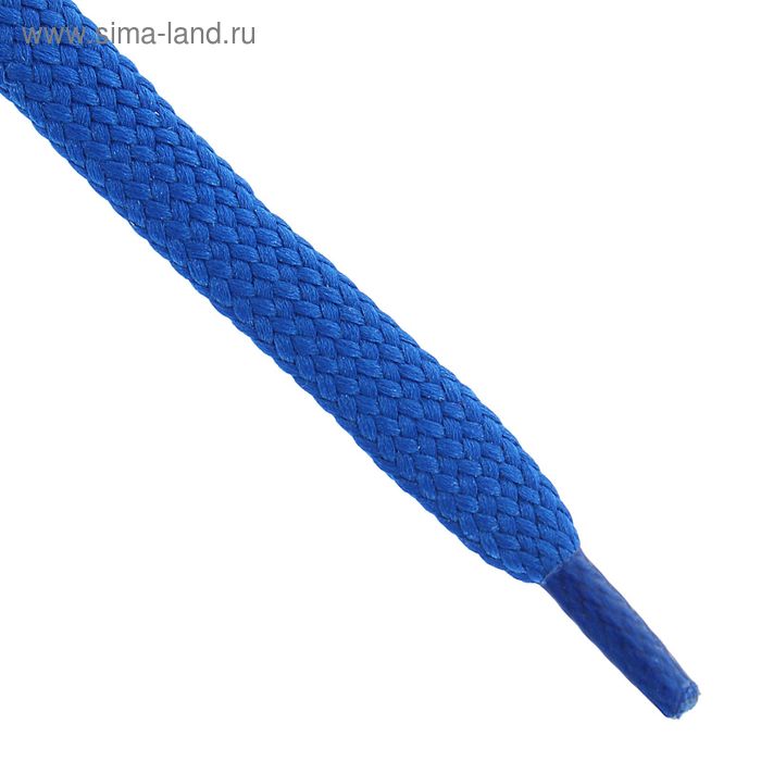 фото Шнурки для обуви плоские, d=9мм, 120см, цвет синий braus
