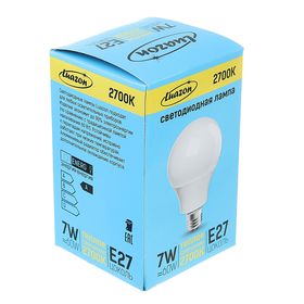 Лампа светодиодная Luazon Lighting, А60, 7 Вт, E27, 2700 К, AL радиатор, теплый белый
Лампа светодиодная Luazon Lighting, А60, 7 Вт, E27, 2700 К, AL радиатор, теплый белый