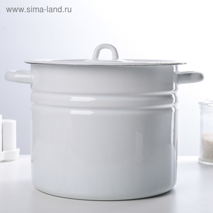 Кастрюля цилиндрическая, 9 л, индукция, цвет белый 
Кастрюля цилиндрическая, 9 л, индукция, цвет белый