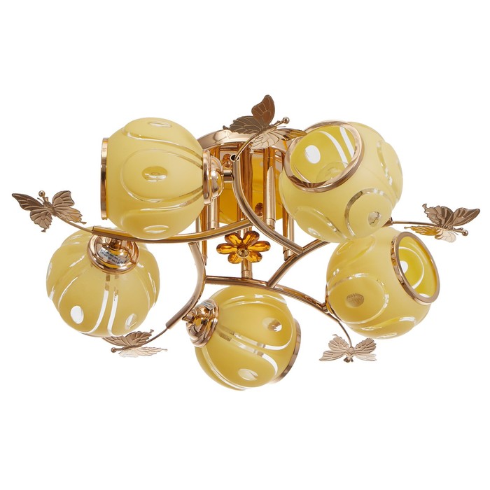 Люстра эконом "Пеппи" 5 ламп 40Вт E27 основание золото 52х52х18 см 
Люстра эконом "Пеппи" 5 ламп 40Вт E27 основание золото 52х52х18 см