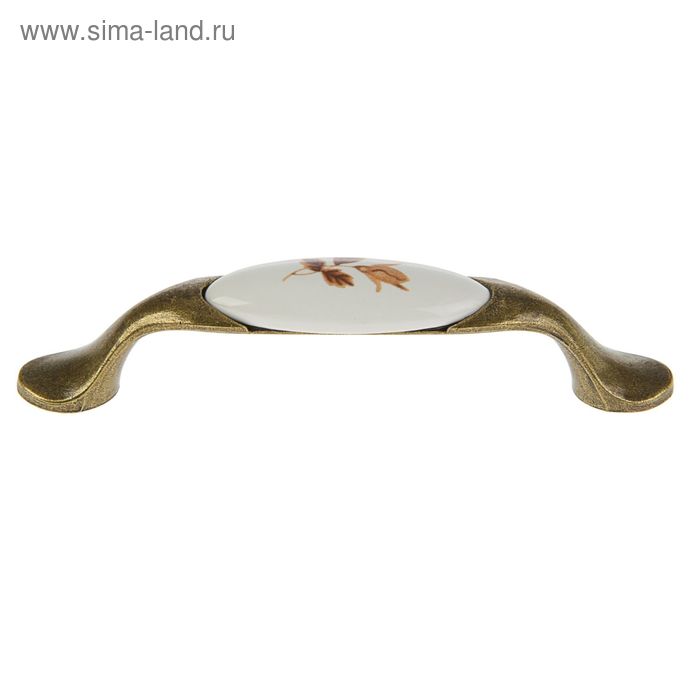 Ручка скоба 747-96 С514, цвет античная бронза, белый 
Ручка скоба 747-96 С514, цвет античная бронза, белый