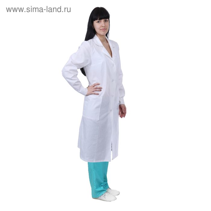 фото Халат женский медицинский, гост, р. 52-54, рост 170-176 см, цвет белый