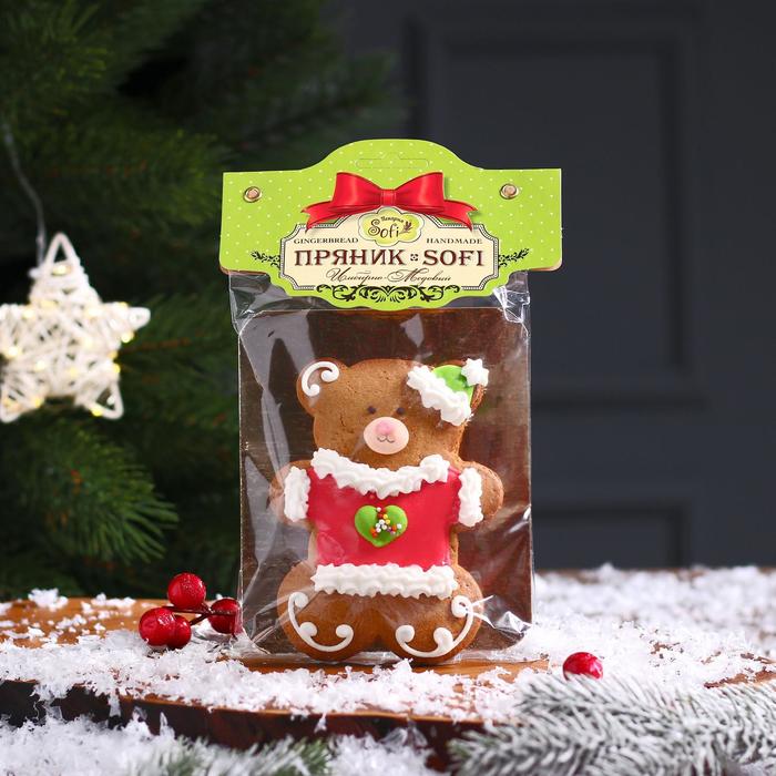 фото Пряник "мишка в шапке", 70 г пекарня sofi