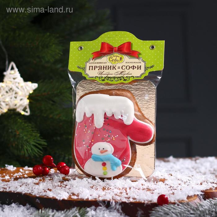фото Пряник "варежка" с глазурью, 105 г пекарня sofi