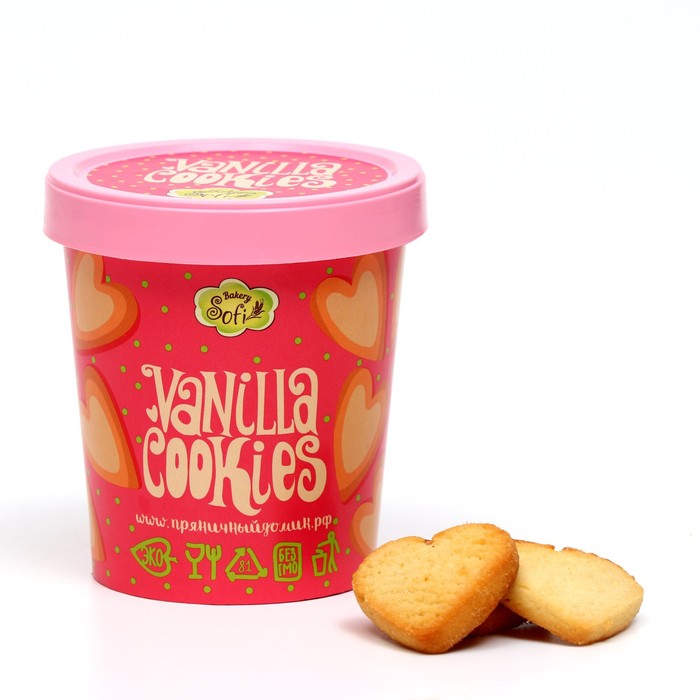 Стаканчик с ванильными сердечками, 130 г
Стаканчик с ванильными сердечками, 130 г