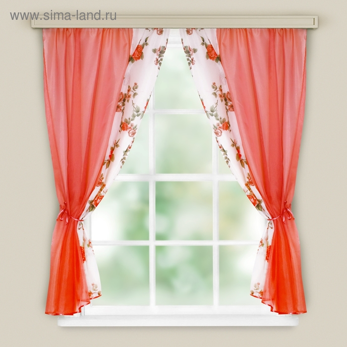 Комплект штор для кухни «Арина», цвет красный вуаль, однотонная вуаль-печать, принт микс, 240х160, п/э
Комплект штор для кухни «Арина», цвет красный вуаль, однотонная вуаль-печать, принт микс, 240х160, п/э