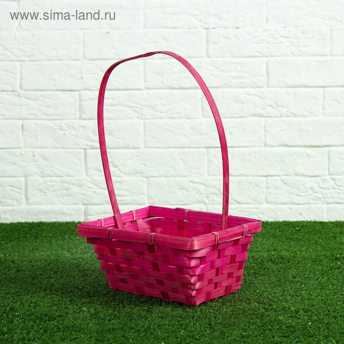 Корзина плетёная, бамбук, розовая, прямоугольная
Корзина плетёная, бамбук, розовая, прямоугольная