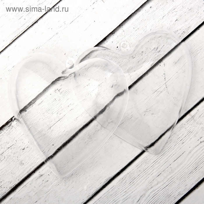 фото Заготовка-подвеска, раздельные части «сердце», размер собранной фигуры — 10 × 9 × 5 см
