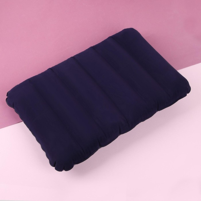 фото Подушка дорожная, надувная, 46 × 30 см, цвет синий onlitop