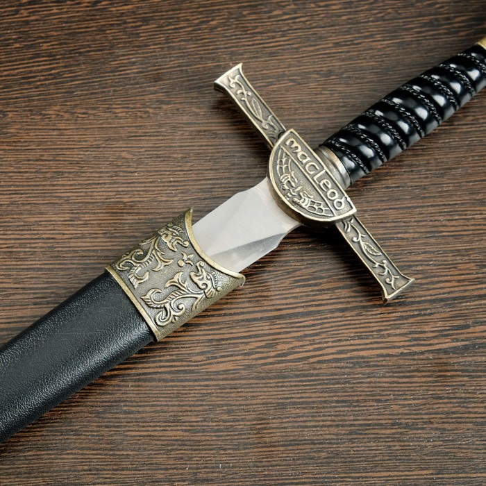 фото Кортик, витая рукоятка, на ножнах голова дракона, 35 см