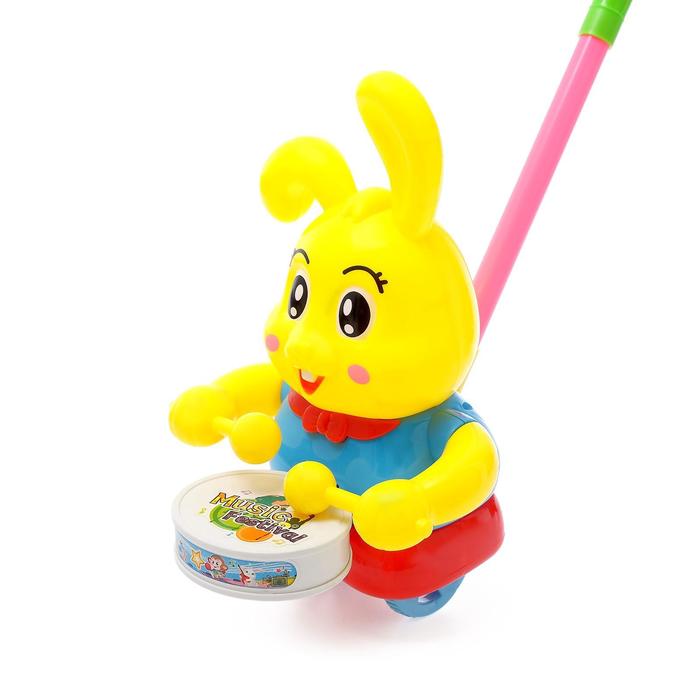 Каталка на палке «Зайка-барабанщик», цвета МИКС
Каталка на палке «Зайка-барабанщик», цвета МИКС